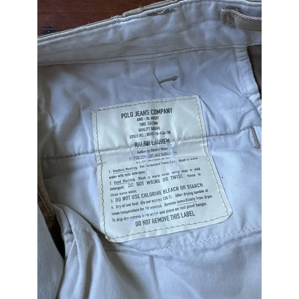 Vintage Polo Ralph Lauren Jeans Co RL67‎ Men's Khaki Chino Pants 33x32